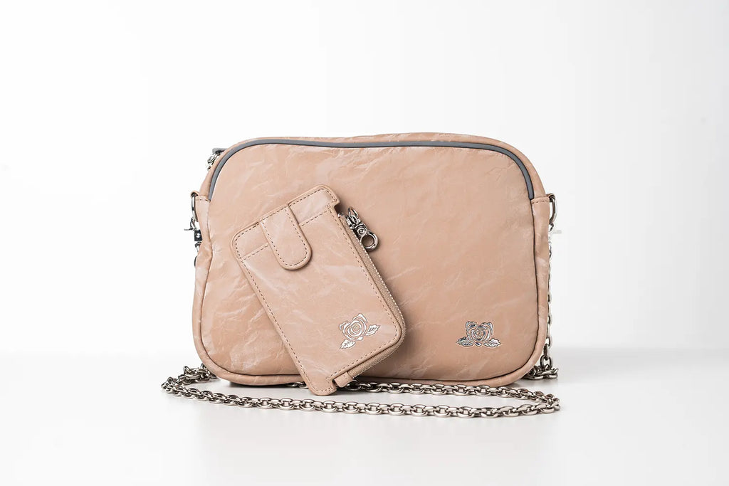 cla rose magnetic bag sabbia borsa con portamonete abbinato