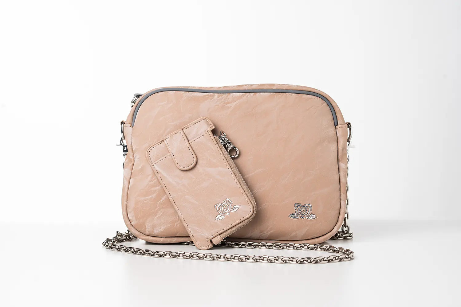 cla rose magnetic bag sabbia borsa con portamonete abbinato