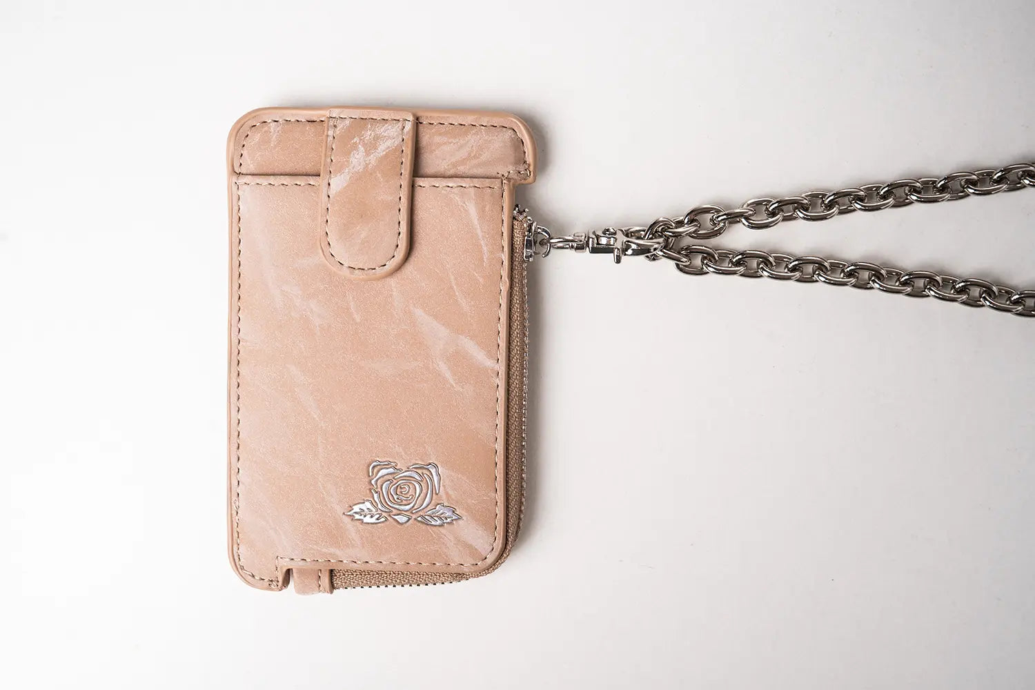 cla rose magnetic bag porta tessere con catena