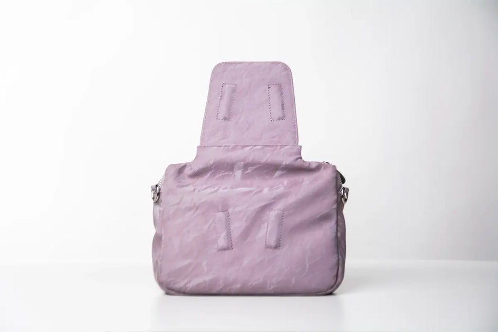 cla rose magnetic bag borsa con aggancio magnetico mani libere lilla dettaglio chiudura